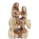 Zuluf 5.3" Olive Wood Flight to Egypt Nativity Statue – Hand-Carved Holy Family Scene with Mary, Joseph & Baby Jesus – Catholic Figurine for Spiritual and Home Decor – HOF014