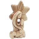 Zuluf 6.4" Holy Family Wooden Figurine from Bethlehem - Durable, Long-Lasting Tabletop or Desk Display - Decorative Collection for Nativity Set, Home Décor, Church &amp; Office