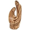 Zuluf 7.7" Olive Wood Holy Family Nativity Statue – Hand-Carved Jesus, Mary &amp; Joseph Figurine – Authentic Holy Land Craft for Catholic Home or Religious Christmas Decor – HOF011