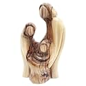 Zuluf Hand-Carved Olive Wood Holy Family Nativity Statue – Mary, Joseph &amp; Baby Jesus Figurine 5.7" – Wooden Catholic Christmas Decor for Home or Church Display – HOF004