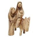 Zuluf Large Olive Wood Holy Family Flight to Egypt Statue 6.2" – Hand-Carved Nativity Scene Figurine – Christmas Religious Gift for Catholic Home or Church Display – HOF008