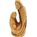 Zuluf Olive Wood Holy Family Nativity Statue 5.7" – Hand-Carved Mary, Joseph &amp; Baby Jesus Figurine – Religious Gift for Christmas Decor and Catholic Home Display – HOF005