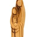 Zuluf Olive Wood Nativity Scene Statue – Hand-Carved Mary, Joseph &amp; Baby Jesus Figurine 5.9" – Catholic Christmas Decor for Home or Church – Holy Family Wooden Gift – HOF003