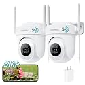 ZUMIMALL 2.5K WiFi Outdoor Security Camera, Plug-in, 360° PTZ Auto Tracking