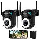 ZUMIMALL 2.5K WiFi Outdoor Security Camera, Plug-in, 360° PTZ Auto Tracking