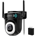 ZUMIMALL 2.5K WiFi Outdoor Security Camera, Plug-in, 360° PTZ Auto Tracking