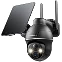 ZUMIMALL 2K Solar Security Cameras Wireless Outdoor, Solar Powered Cameras for Home Security with 360° View, Color Night Vision, 2-Way Talk, AI Motion Alert, Siren, CloudEdge App Supported, Black