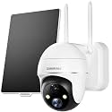 ZUMIMALL 2K Solar Security Cameras Wireless Outdoor, Solar Powered Cameras for Home Security with 360° View, Color Night Vision, 2-Way Talk, AI Motion Alert, Siren, CloudEdge App Supported