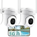 ZUMIMALL 2K WiFi Outdoor Security Camera, Plug-in, 360° PTZ Auto Tracking