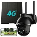 ZUMIMALL 4G LTE Cellular Security Cameras Wireless Outdoor, 2K No WiFi Cameras for Home Security with 360° View, Color Night Vision, 2-Way Talk, AI Detection, Built in SIM Card, Black