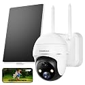 ZUMIMALL 5MP Solar Security Cameras Wireless Outdoor, Solar Powered Cameras for Home Security with 360° View, Color Night Vision, 2-Way Talk, AI Motion Alert, Siren, CloudEdge App Supported