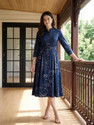 ZUMMER Women Fit and Flare Blue Below