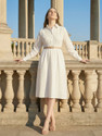ZUMMER Women Shirt White MidiCalf Length Dress
