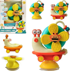 zunbella 5-in-1 suction spinner windmill toycolorful baby toy for bath  play for kids rattle