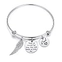 Zuo Bao Memorial Bracelet In Memory Of Dad Mom Sympathy Gift Those We Love Don't Go Away They Walk Beside Us Every Day Loss Jewelry for Her