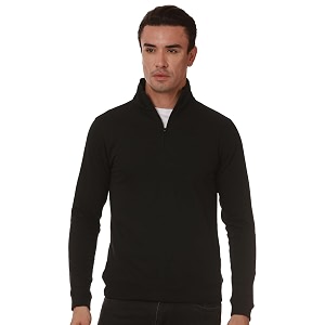 zuperb men39s cotton half zip sweatshirt