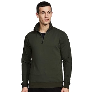 zuperb men39s cotton half zip sweatshirt