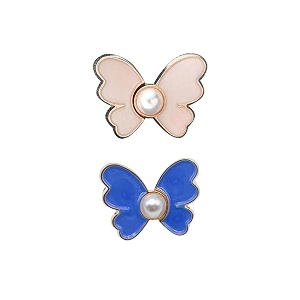 zurato adjustable buttons for loose jeans pant tightener clip detachable waist button for loose jeans for women no sew and no tools detachable decorative waist button pin blue  white pack of 2