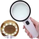 ZURATO Magnifying Glass 30X, Large Magnifier with Light, LED Illuminated & Handheld, Premium High Power Magnify Glass for Reading Books, Newspaper, Seniors, Macular Degeneration, Stamps