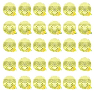 zureni urinal screen fresh scented anti-splash toilet mat bathroom deodorizer spatter reducing lemon fragrance refresher mats with air freshener ideal for restrooms yellow 30 pcs