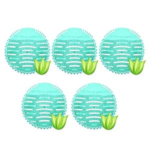 zureni urinal screen fresh scented anti-splash toilet mat bathroom deodorizer spatter reducing natural breeze fragrance refresher mats with air freshener ideal for restrooms dark green 5 pcs
