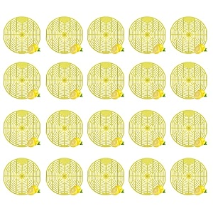 zureni urinal screen fresh scented anti-splash toilet mat bathroom deodorizer spatter with air freshener restroom yellow lemon fragrance 5 pcs