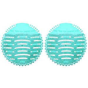 zureni urinal screen fresh scented anti-splash toilet mat bathroom deodorizer spatter reducing smell refresher mats with air freshener ideal for restrooms dark green 2 pcs