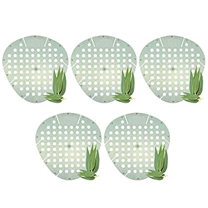 zureni urinal screen fresh scented anti-splash toilet mat bathroom deodorizer spatter with air freshener for restroom light green eucalyptus fragrance 50 pcs