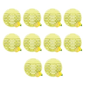 zureni urinal screen fresh scented anti-splash toilet mat bathroom deodorizer spatter reducing lemon fragrance refresher mats with air freshener ideal for restrooms yellow 10 pcs