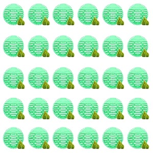 zureni urinal screen fresh scented anti-splash toilet mat bathroom deodorizer spatter reducing pine fragrance refresher mats with air freshener ideal for restrooms light green 30 pcs