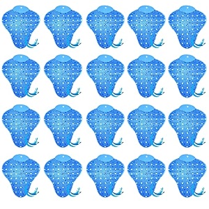 zureni urinal screen fresh scented anti-splash toilet mat bathroom deodorizer spatter with air freshener for restroom blue fragrance-amber sandalwood 20 pcs