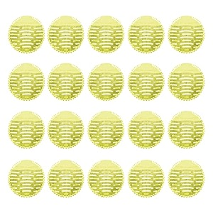 zureni urinal screen fresh scented anti-splash toilet mat bathroom deodorizer spatter reducing lemon fragrance refresher mats with air freshener ideal for restrooms yellow 20 pcs