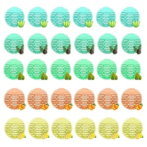 zureni urinal screen fresh scented anti-splash toilet mat bathroom deodorizer spatter with air freshener for restroom multicolor pine lemon-orange-pine-natural breeze-lemon fragrance 30 pcs