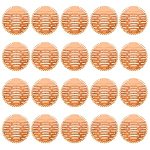 zureni urinal screen fresh scented anti-splash toilet mat bathroom deodorizer spatter reducing orange fragrance refresher mats with air freshener ideal for restrooms orange 20 pcs