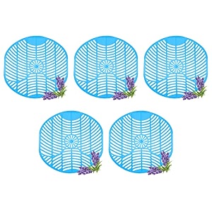 zureni urinal screen fresh scented anti-splash toilet mat bathroom deodorizer spatter with air freshener for bathroom and restroom restroom blue lavender fragrance 5 pcs