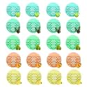 Zureni Urinal Screen Fresh Scented Anti-Splash Toilet Mat Bathroom Deodorizer Spatter with Air Freshener for Restroom (Multicolor, Pine Lemon-Orange-Pine-Natural Breeze-Lemon Fragrance, 20 pcs)