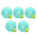 Zureni Urinal Screen Fresh Scented Anti-Splash Toilet Mat Bathroom Deodorizer Spatter Reducing Natural Breeze Fragrance Refresher Mats with Air Freshener Ideal for Restrooms (Dark Green, 5 pcs)