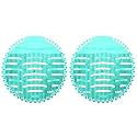 Zureni Urinal Screen Fresh Scented Anti-Splash Toilet Mat Bathroom Deodorizer Spatter Reducing Smell Refresher Mats with Air Freshener Ideal for Restrooms (Dark Green, 2 pcs)