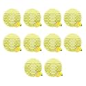 Zureni Urinal Screen Fresh Scented Anti-Splash Toilet Mat Bathroom Deodorizer Spatter Reducing Lemon Fragrance Refresher Mats with Air Freshener Ideal for Restrooms (Yellow, 10 pcs)