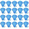 Zureni Urinal Screen Fresh Scented Anti-Splash Toilet Mat Bathroom Deodorizer Spatter with Air Freshener for Restroom (Blue, Fragrance-Amber sandalwood, 20 pcs)