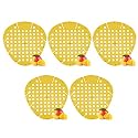 Zureni Urinal Screen Fresh Scented Anti-Splash Toilet Mat Bathroom Deodorizer Spatter with Air Freshener for Restroom (Yellow, Mango Fragrance, 5 pcs)