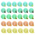 Zureni Urinal Screen Fresh Scented Anti-Splash Toilet Mat Bathroom Deodorizer Spatter with Air Freshener for Restroom (Multicolor, Pine Lemon-Orange-Pine-Natural Breeze-Lemon Fragrance, 30 pcs)