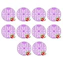 Zureni Urinal Screen Fresh Scented Anti-Splash Toilet Mat Bathroom Deodorizer Spatter with Air Freshener Restroom (Pink, Strawberry Fragrance, 10 pcs)