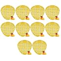 Zureni Urinal Screen Fresh Scented Anti-Splash Toilet Mat Bathroom Deodorizer Spatter with Air Freshener for Restroom (Yellow, Mango Fragrance, 10 pcs)