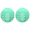Zureni Urinal Screen Fresh Scented Anti-Splash Toilet Mat Bathroom Deodorizer Spatter Reducing Smell Refresher Mats with Air Freshener Ideal for Restrooms (Green, 2 pcs)