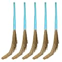 Zureni ZU-44 No Dust Floor Broom Broomstick Phool Jhadu Sweep with Long Handle Lightweight for Easy Floor Sweeping Home Bedroom Kitchen Cleaning (Pack of 5, Random Color, Synthetic Grass)