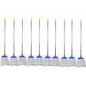 Zureni ZU-MOP10 9" Floor Mop Stick with Super Absorbent Mop Head Sturdy Handle Amazing Cleaning for Home, Office &amp; Commercial Use (Pack of 10)