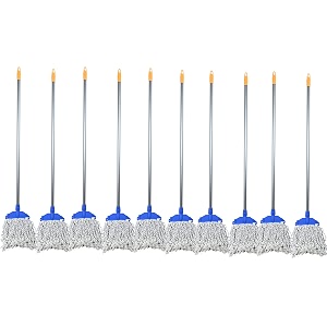 zureni zu-mop10 934 floor mop stick with super absorbent mop head sturdy handle amazing cleaning for home office amp commercial use pack of 10