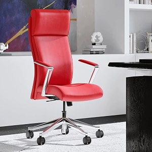 ZURI Draper Leather Executive Chair with Aluminum