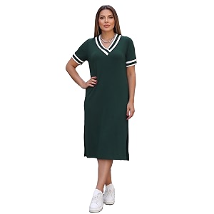 Zurity Womens V-Neck Sporty T-Shirt Dress